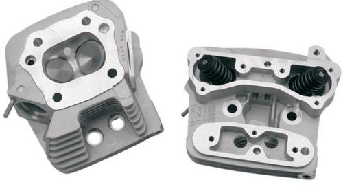 S&S Cycle Cylinder Heads For EVO Motors With Stock-Style Pistons - Silver Powder-Coat Motorcycle Street - 106-3466