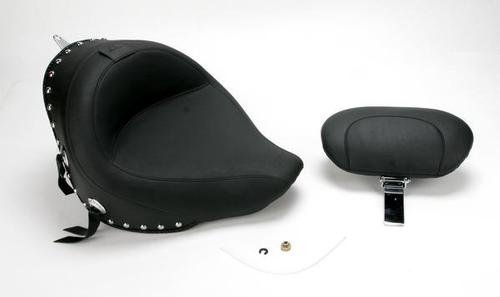 Mustang Studded Wide Solo Seat With Removable Backrest Motorcycle Street - 79532
