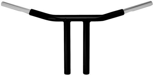 Wild 1 1 1/4in. Chubby Psycho Handlebar - 10in. Chopper T-bar - Bla Motorcycle Street - WO563B
