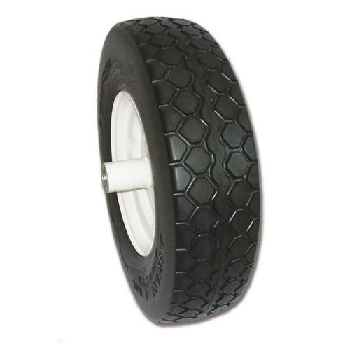 Amerityre Knobby Wheel/Tire Assembly 4.80-8 White Centered Hub 3" HL 5/8" Bearing Solid HD 1000lb Wheelbarrow - Yard Cart Tire
