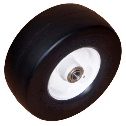 Amerityre Solid Smooth 13-6.50-6 Mower White Centered Hub 3" HL 3/4" Bearing LD 305lbs