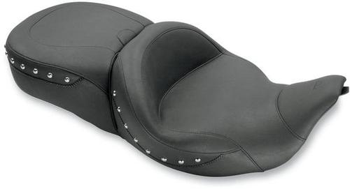 Mustang Super Touring One-Piece Studded Seat With Receiver - Chrome Studs Motorcycle Street - 79546