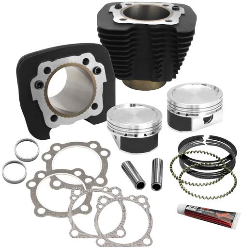 S&S Cycle Cylinder And Piston Conversion Kit - Black Wrinkle Motorcycle Street - 910-0296