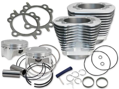 S&S Cycle 107in. Big Bore Kit - Silver Powder-Coat Motorcycle Street - 910-0480