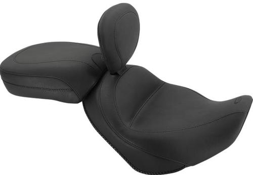 Mustang Two-Piece Seat With Driver Backrest - Vintage Motorcycle Street - 79005