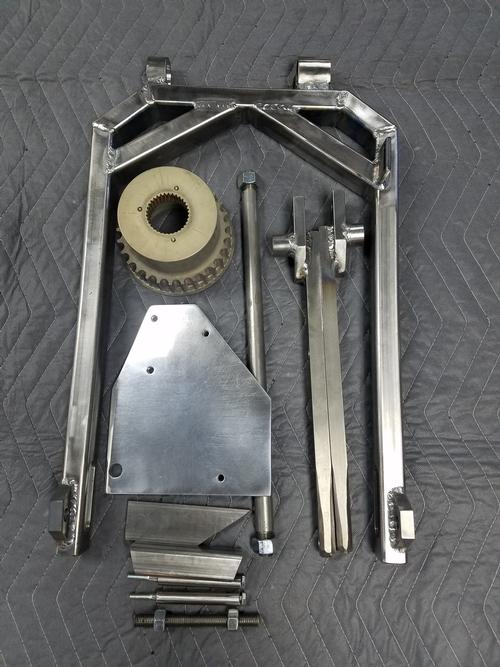 Carlson Customs 240 Wide Tire Swingarm Kit 2" Stretch 2004 - Up Sportster Motorcycle Street - STWSP240-4-2