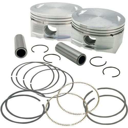 S&S Cycle Forged Piston Kit For 89ci. Stroker Kit - Flat Top - Stnd Bore 3 1/2in. - .030in. Oversized Motorcycle Street - 106-5793