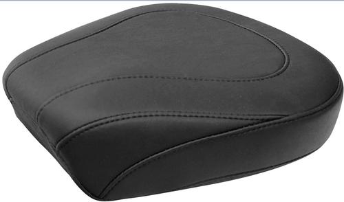 Mustang Wide Tripper Passenger Seat - Smooth - Black Motorcycle Street - 76693