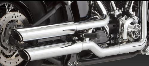 Vance & Hines Twin Slash 3in. Slip-Ons - Chrome Motorcycle Street - 16843