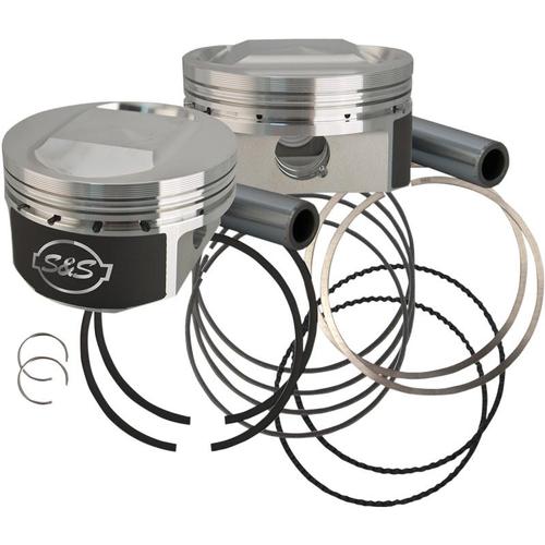 S&S Cycle Forged Piston Kit (Domed) For 1250cc Motor - Standard Bore 3.5625in., 11.2:1 Comp Motorcycle Street - 920-0071