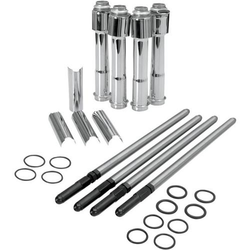 S&S Cycle Adjustable Pushrod Kit With Covers - Standard Motorcycle Street - 930-0024