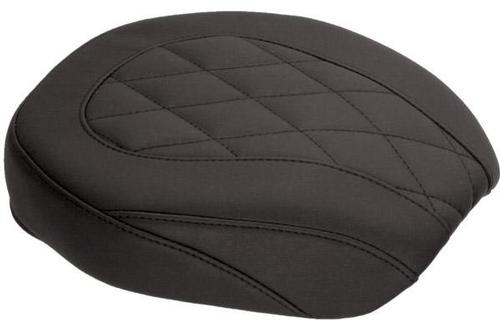 Mustang Wide Tripper Passenger Seat - Diamond Stitch - Black Motorcycle Street - 76695