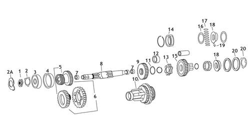 JIMS Mainshaft Gear Bushing - 2nd Or 3rd Gears (12) Motorcycle Street - 35322-38