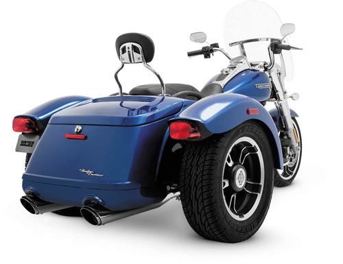 Vance & Hines Twin Slash Round Slip-Ons - Chrome Motorcycle Street - 16798