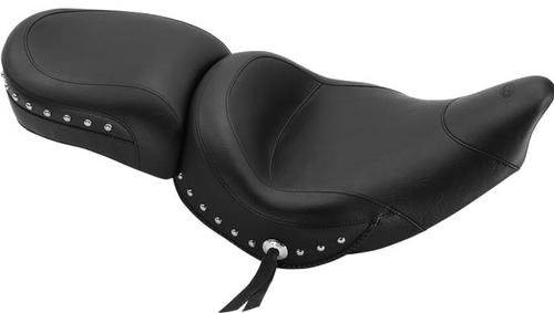 Mustang Studded Wide Touring Solo Seat Motorcycle Street - 75362