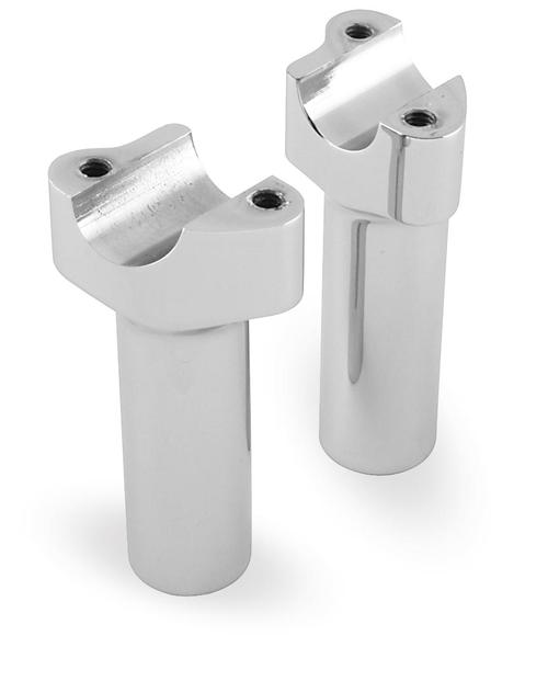 Wild 1 Chubby Risers - 4.5 High - Chrome Motorcycle Street - WO526