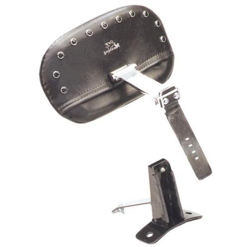 Mustang Driver Backrest Kit - Smooth - Chrome Studs Motorcycle Street - 79070
