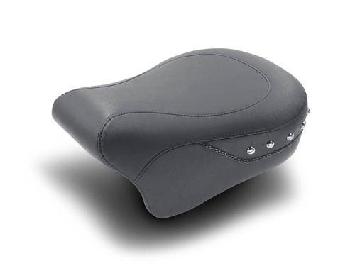 Mustang Super Wide Studded Rear Seat - Chrome Studs - 11in. Motorcycle Street - 75452