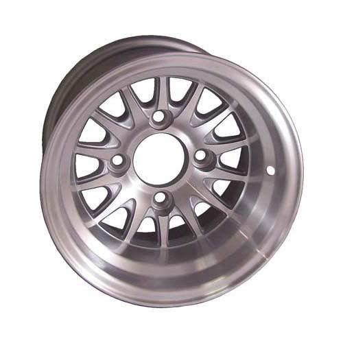 Nivel Medusa 14 Spoke 10X7 Machined W/ Silver 3+4 4/4 2.65 Golf Cart Wheel