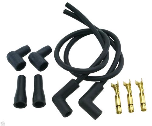 Spyke Plug Wires, 8mm, 7" & 17" For Softail Motorcycle Street - 420012