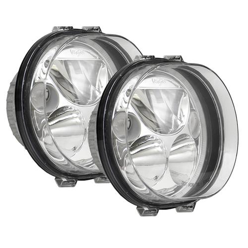 Vision X 5 3/4" Dual Round Chrome Vortex LED Headlight Kit With Halo For Road Glide Models Motorcycle Street - XMC-575ODKIT