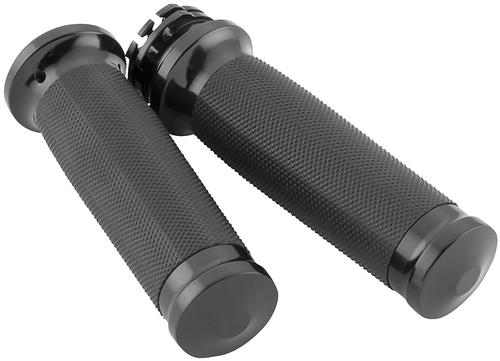 Bulletpruf Tornado Black Hand Grip Set For H-D Dual Cable Throttles Motorcycle Street - 351121
