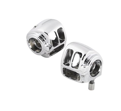 Bulletpruf Chrome Handlebar Switch Housing Kit For 1996 To 2006 H-D Models Motorcycle Street - 054001