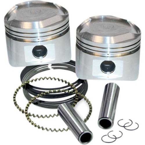 S&S Cycle 3 1/2in. Forged Piston Kit For Super Stock Heads - 0.005 Oversized Motorcycle Street - 92-20265