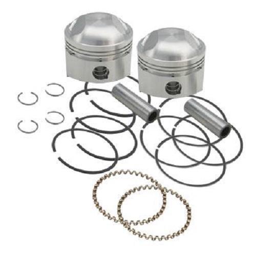 S&S Cycle Forged Piston Kit (74ci.) - Standard Bore 3 7/16in. +.010.,8:1 Low Compression Motorcycle Street - 106-5496