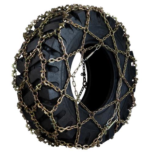 Qualtrax 10mm Alloy Double Diamond With Wear Bars Grader Tire Chains