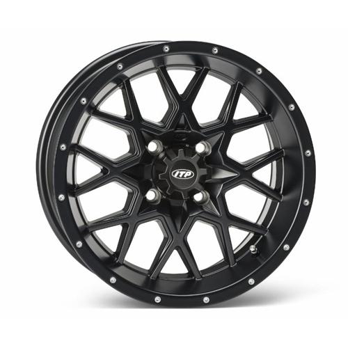 ITP Hurricane 12X7 Matte Black 5+2 4/110 ATV - UTV Wheel