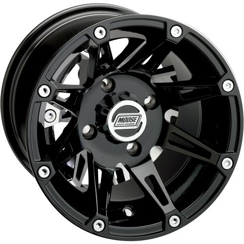 Moose 387m 12X8 Black 4+4 4/110 ATV - UTV Wheel