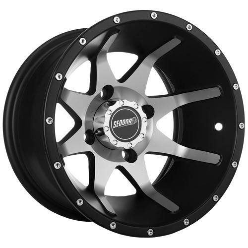 Sedona Storm 12X7 Machined And Black 2+5 4/110 ATV - UTV Wheel