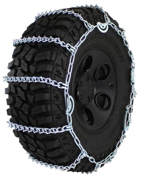 Wide Base (Super Single) V-Bar Cam 265/45-22 Truck Tire Chains