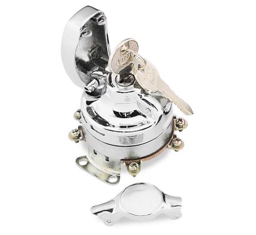Bulletpruf Chrome Electronic Fat Bob Ignition Switch For 1973 To 1986 Models (OEM 71501-73) Motorcycle Street - 73020S2