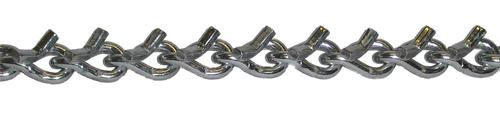 Bulk Twisted V-bar Cross Chain 6/0 1 Foot - 38281