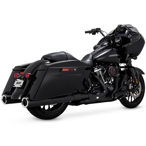 Vance & Hines 4 1/2" Hi-Output Black Slip On Mufflers Motorcycle Street - 46463