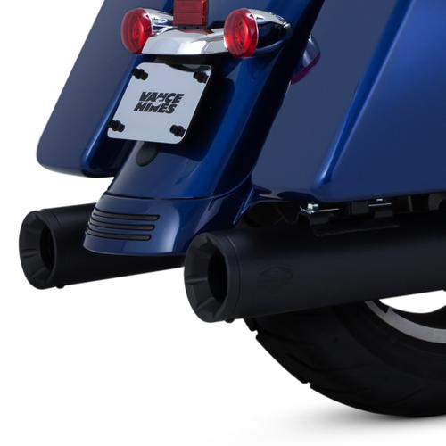 Vance & Hines 4" Eliminator 400 Black Slip On Mufflers Motorcycle Street - 46714