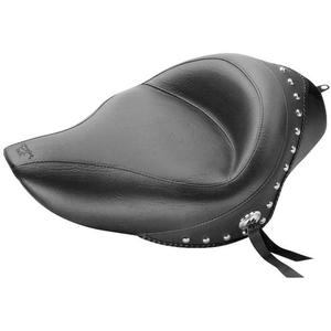 Mustang Wide Front Solo Seat - Studded Motorcycle Street - 76750