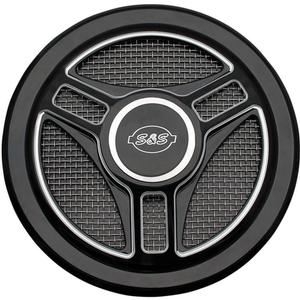 S&S Cycle Tri-Spoke Stealth Air Cleaner Cover Motorcycle Street - 170-0210