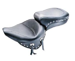 Mustang Wide Super Touring One-Piece Studded Seat Motorcycle Street - 75503