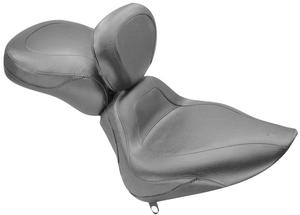 Mustang Sport Touring Vintage Solo Seat With Driver Backrest Motorcycle Street - 79278
