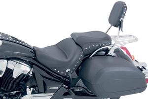 Mustang Wide Touring Two-Piece Seat - Studded Motorcycle Street - 75216
