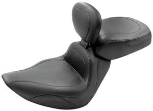 Mustang Vintage Sport Solo Seat With Driver Backrest Motorcycle Street - 79534
