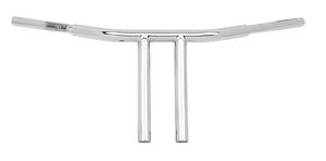 Wild 1 1 1/4in. Chubby Psycho Handlebar - 10in. Chopper T-bar - Chr Motorcycle Street - WO563