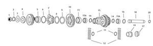 Andrews 4-Speed Gear Set - Countershaft (18) Motorcycle Street - 207770