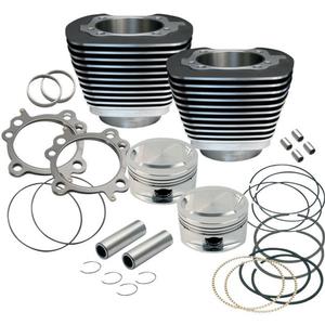 S&S Cycle 95in. Big Bore Kit - Black Powder-Coated Motorcycle Street - 910-0204