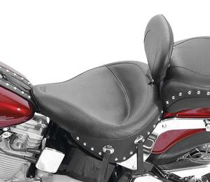 Mustang Wide Touring Solo Seat With Removable Backrest - Studded Motorcycle Street - 79104