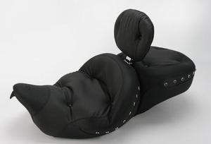 Mustang Regal Studded Super Touring Seat With Driver Backrest - Black Studs Motorcycle Street - 79609