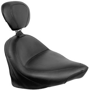 Mustang Wide Touring Solo Seat With Driver Backrest Motorcycle Street - 79384